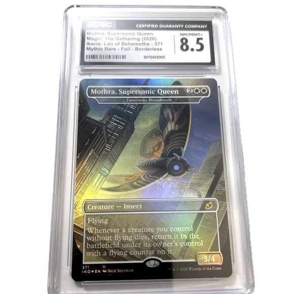 MOTHRA, SUPERSONIC QUEEN Mythic Rare Foil Ikoria 2020 CGC Graded 8.5 NM/Mint MTG - Picture 2 of 4